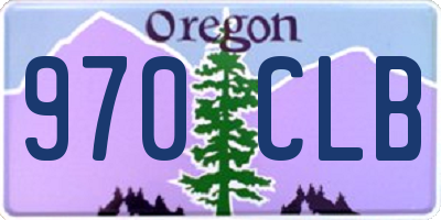 OR license plate 970CLB