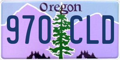 OR license plate 970CLD