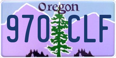 OR license plate 970CLF