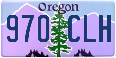 OR license plate 970CLH