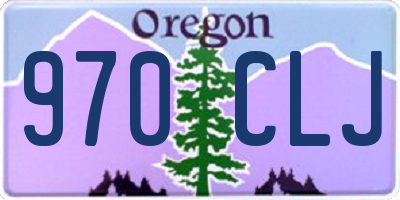 OR license plate 970CLJ