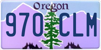OR license plate 970CLM