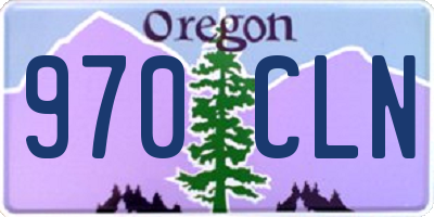 OR license plate 970CLN