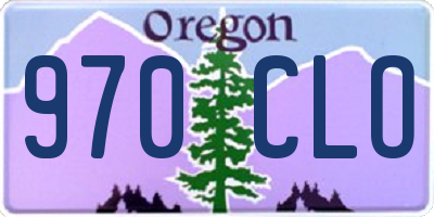 OR license plate 970CLO