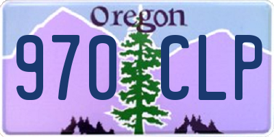 OR license plate 970CLP