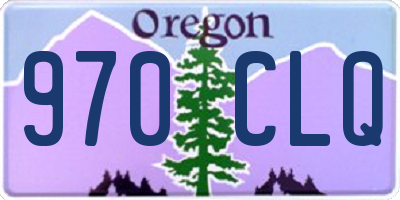 OR license plate 970CLQ