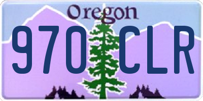 OR license plate 970CLR