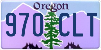 OR license plate 970CLT