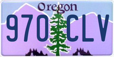 OR license plate 970CLV