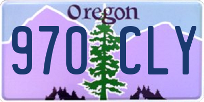 OR license plate 970CLY