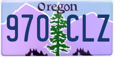 OR license plate 970CLZ