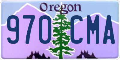 OR license plate 970CMA