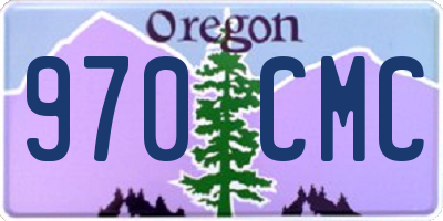 OR license plate 970CMC