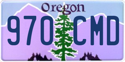 OR license plate 970CMD
