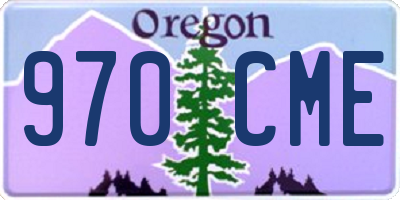 OR license plate 970CME