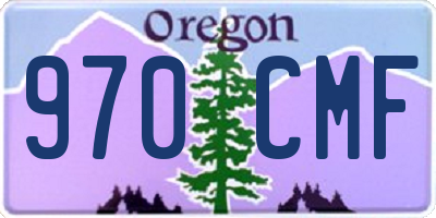 OR license plate 970CMF
