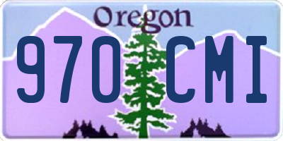 OR license plate 970CMI