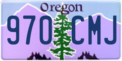 OR license plate 970CMJ