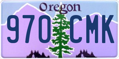 OR license plate 970CMK