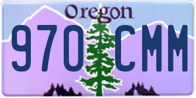 OR license plate 970CMM