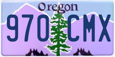 OR license plate 970CMX