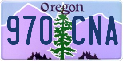 OR license plate 970CNA