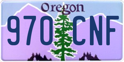 OR license plate 970CNF