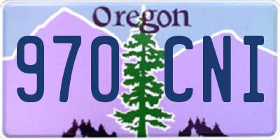OR license plate 970CNI