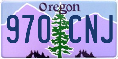 OR license plate 970CNJ