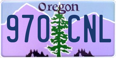 OR license plate 970CNL