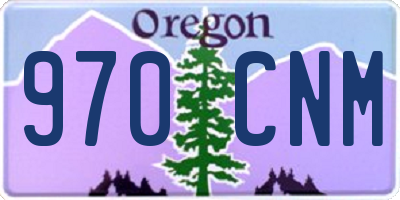 OR license plate 970CNM