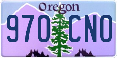 OR license plate 970CNO