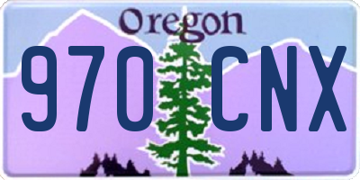 OR license plate 970CNX