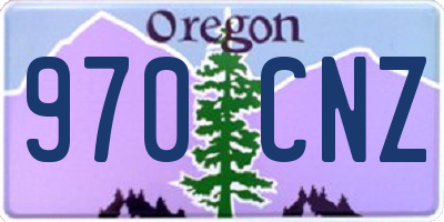 OR license plate 970CNZ