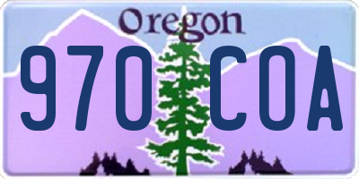 OR license plate 970COA