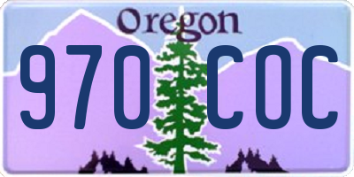 OR license plate 970COC