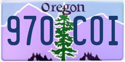 OR license plate 970COI