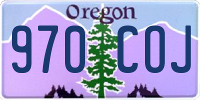 OR license plate 970COJ
