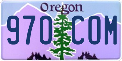 OR license plate 970COM