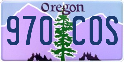 OR license plate 970COS