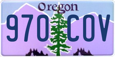 OR license plate 970COV