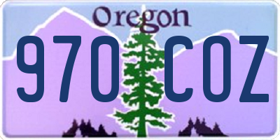 OR license plate 970COZ