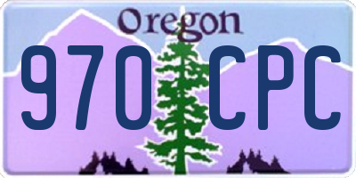 OR license plate 970CPC
