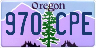 OR license plate 970CPE