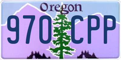 OR license plate 970CPP