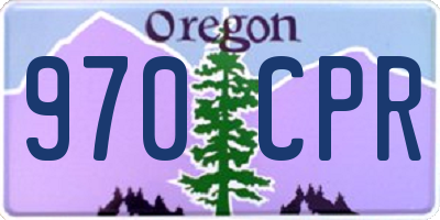 OR license plate 970CPR