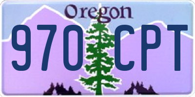 OR license plate 970CPT