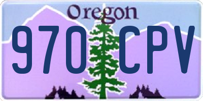 OR license plate 970CPV