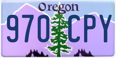 OR license plate 970CPY