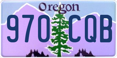 OR license plate 970CQB